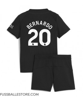 Günstige Manchester City Bernardo Silva #20 Auswärts Trikotsatzt Kinder 2025-26 Kurzarm (+ Kurze Hosen)